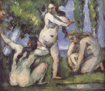 Paul Cezanne Three Bathers (mk06) Norge oil painting art